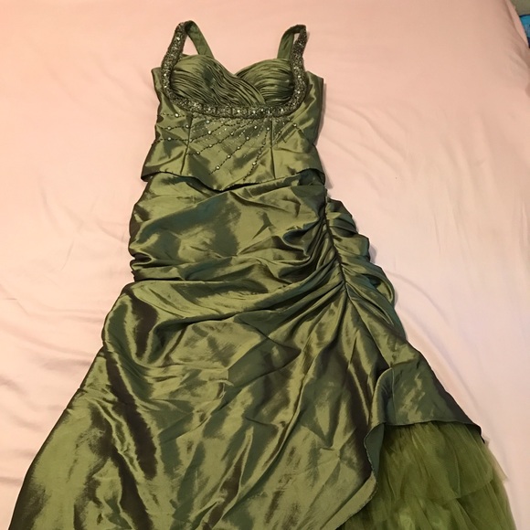 Olive Green formal dress