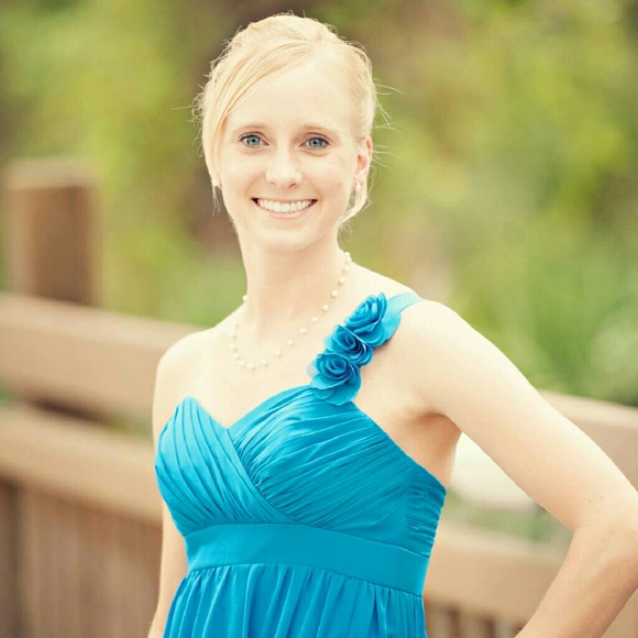 Blue bridesmaid dress