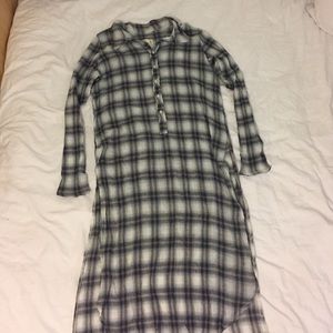 urban outfitters long flannel shirt