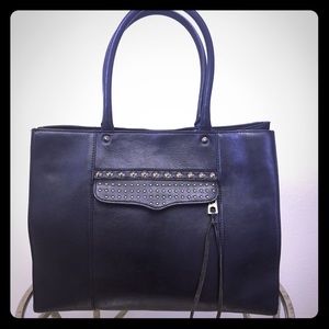 Rebecca Minkoff black micro studded tote medium