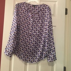 Geometric popover blouse