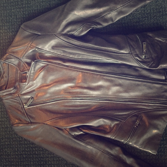 Elie Tahari like new Moto leather jacket small