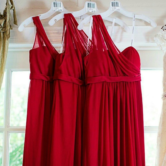 Red bridesmaid dress