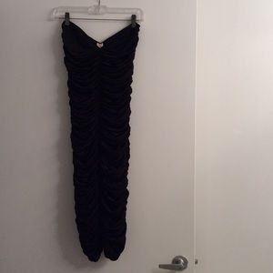 Strapless black dress