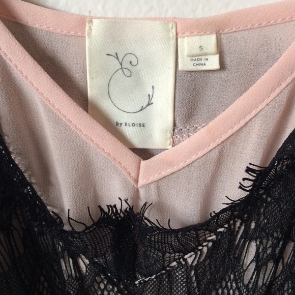 ANTHROPOLOGIE Black Eyelash Lace Slip Dress - Picture 3 of 5