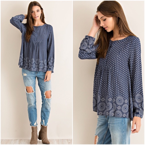 Mandala Print Top - Picture 2 of 4