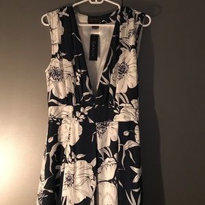 Navy floral maxi dress