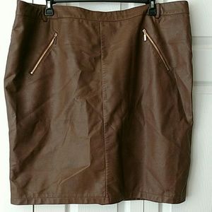 Charter Club Faux Leather Skirt