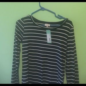 stitch fix dark blue and white horizontal striped