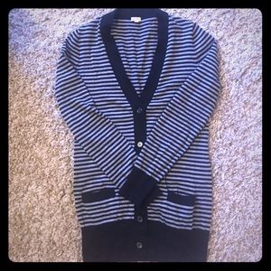 JCrew striped merino wools cardigan, S