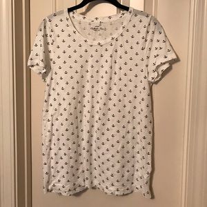 J Crew  collector tshirt anchors