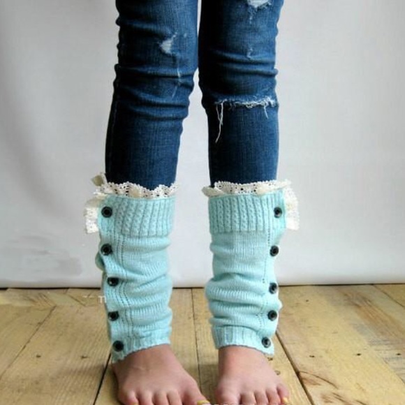 Leg Warmers Knitted Button Boot - Picture 3 of 4