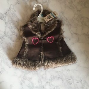 Baby girl fur vest