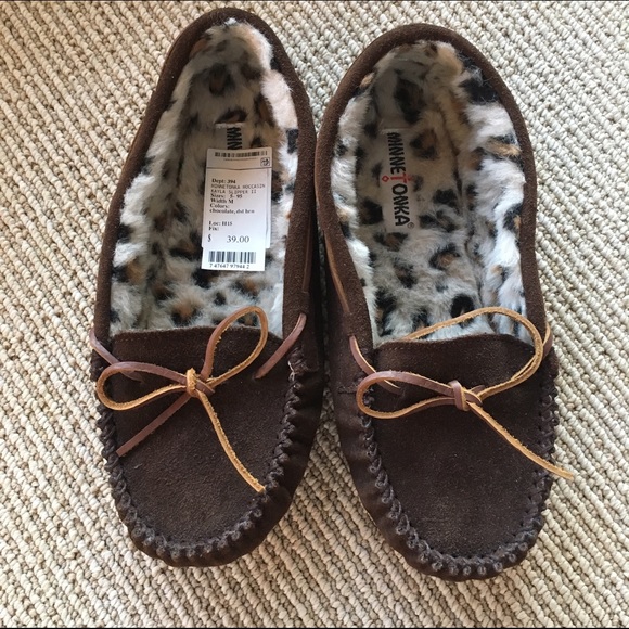Minnetonka Brown Slippers