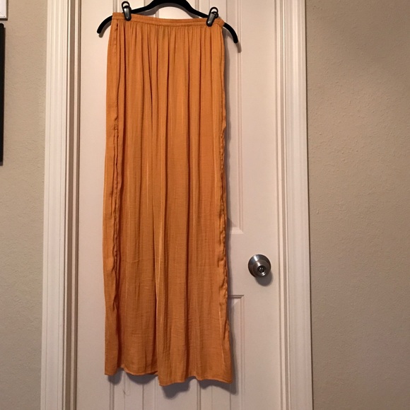 Mustard yellow maxi skirt
