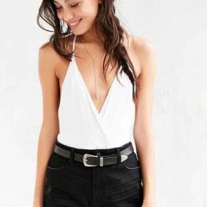 Silence + Noise surplice tank top NWT