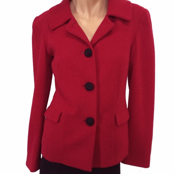 J. Jill red nubby blazer jacket
