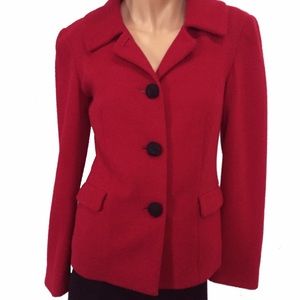 J. Jill red nubby blazer jacket