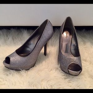 Shining Silver High Heels