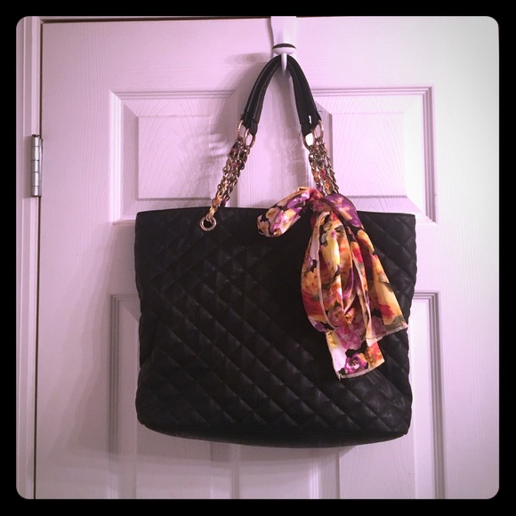 aldo black leather purse