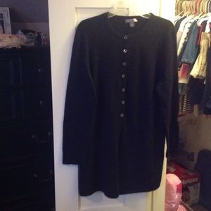 Black cashmere long cardigan
