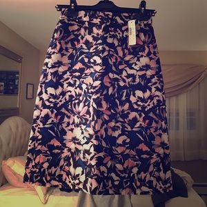 J Crew floral A line skirt