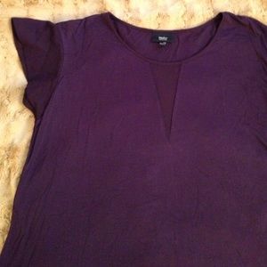 Purple Chiffon and jersey material Top