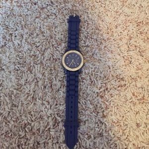 Navy blue Geneva watch