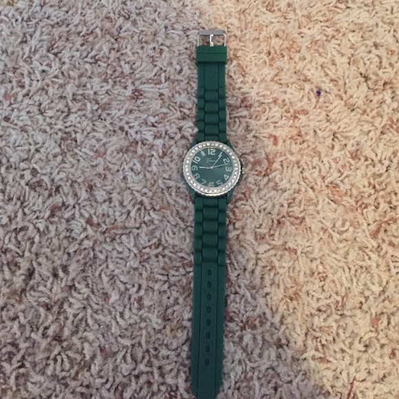 Green Geneva watch