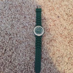 Green Geneva watch