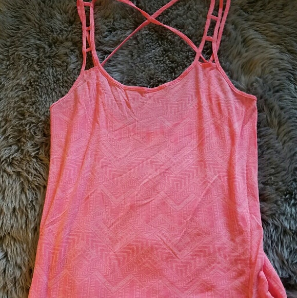 PINK tank top Aztec design