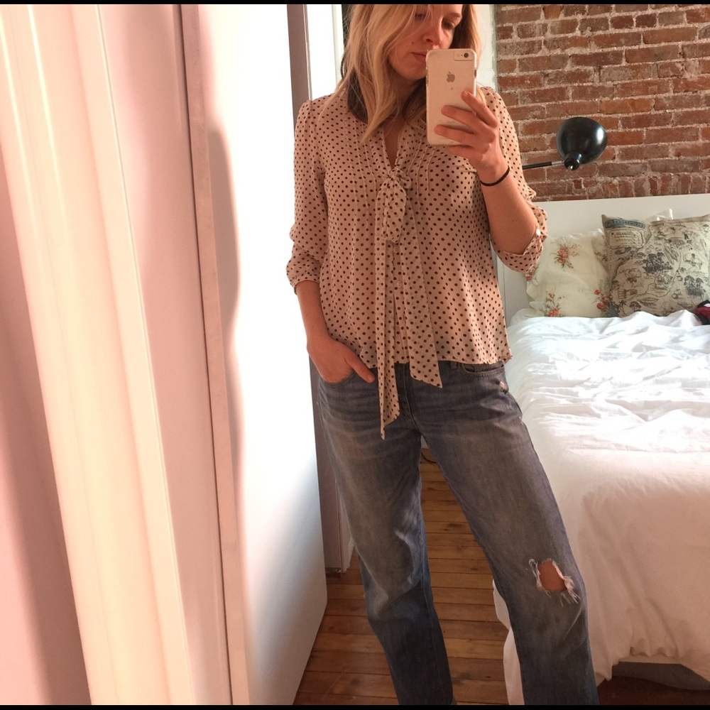 Urban Outfitters / Pins & Needles Polka Dot Blouse