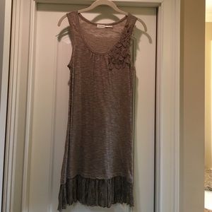 Anthropologie dress/tunic with lace ruffles