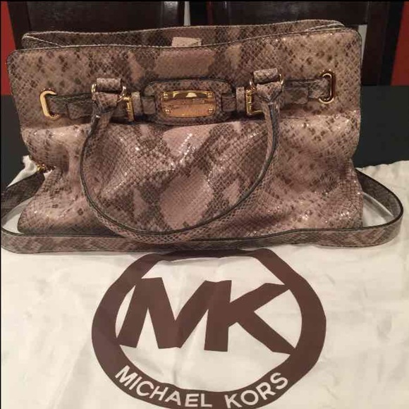 MK python skin satchel - Picture 1 of 4