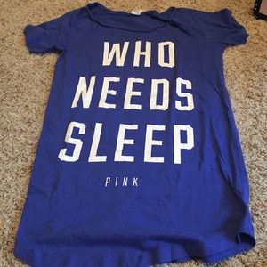 VS PINK blue sleep tee