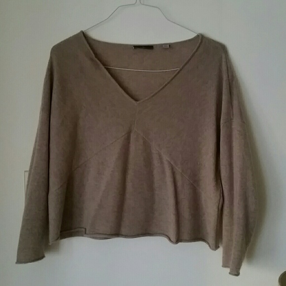 Cullen 100% Cashmere V Neck Swing Sweater