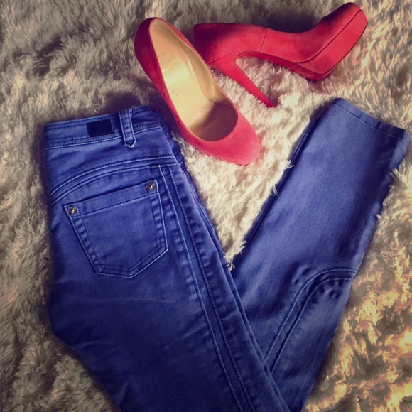 ariel martin Denim - Ariel Martin Bright Violet Jeans