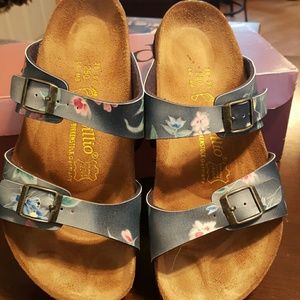 Birkenstock, new in box worn inside