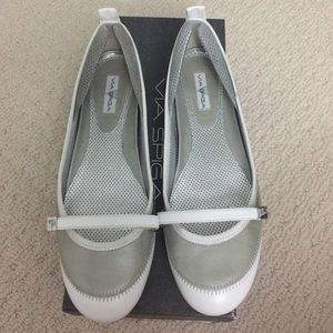 Via spiga "betray" silver grey flats