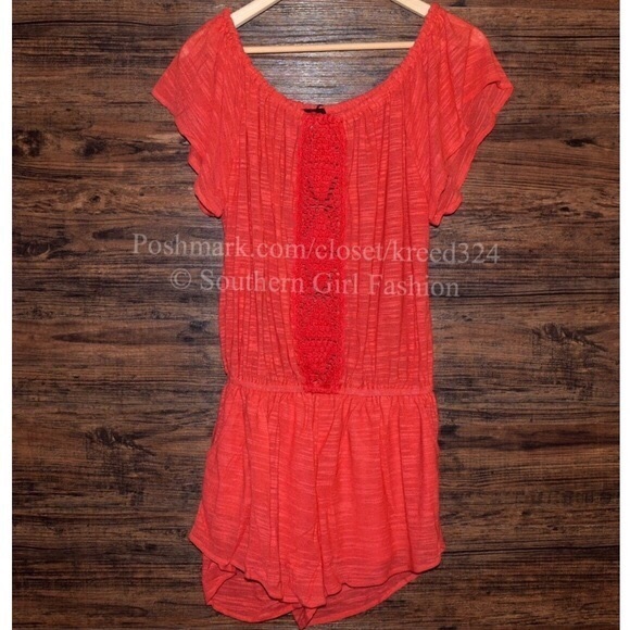 FREE PEOPLE Woven Romper Intricate Draped Jumpsuit - Picture 4 of 6