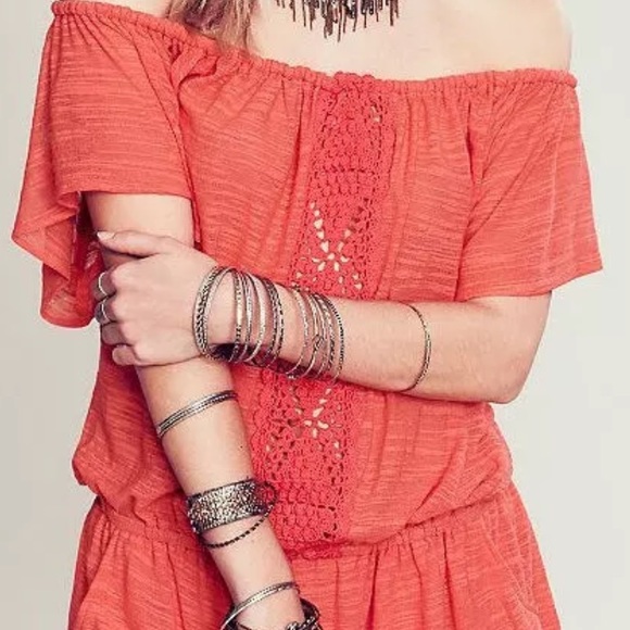 FREE PEOPLE Woven Romper Intricate Draped Jumpsuit - Picture 3 of 6