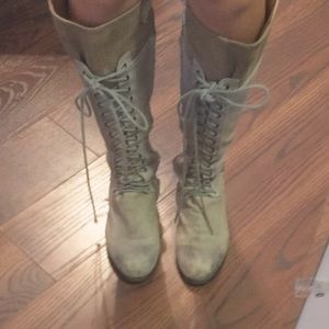 Free People talk lace up leather boots
