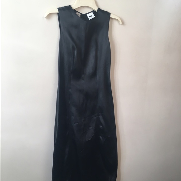 Black DKNY 100% Silk Dress Sz 4 Sleeveless