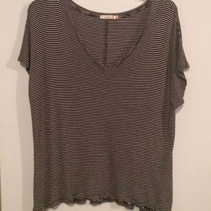 Comfy Striped V-Neck Tee