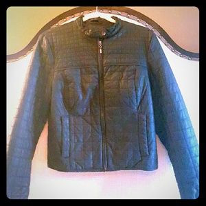 Max Studio Quilted Faux Leather Jacket, NWOT