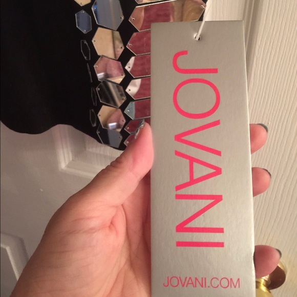 BLACK JOVANI Mirror Dress Size 2 NWT - Picture 3 of 4