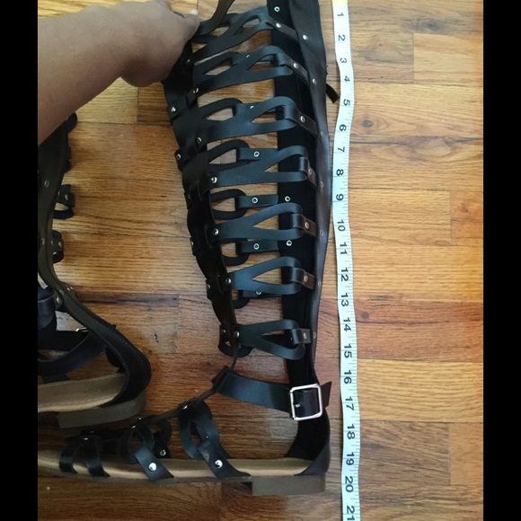 Black gladiator sandals