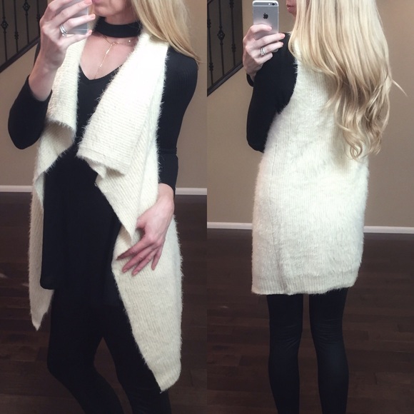 Last•PRICE⬇️LAST CHANCE • Mohair Waterfall Vest - Picture 2 of 3