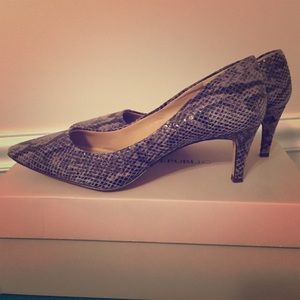 Snake print heels