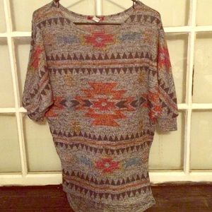 Aztec light weight sweater